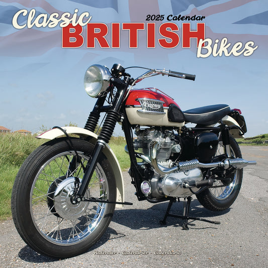 Classic British Bikes Wall Calendar 2025