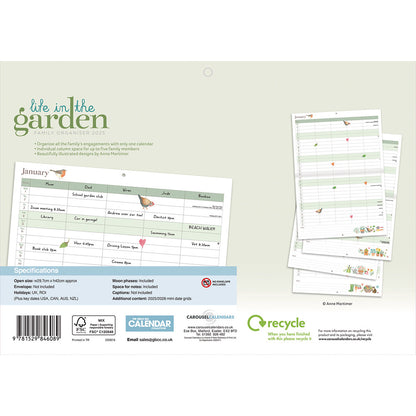 Life in the Garden (Month To View) A4 Planner 2025 (PFP)