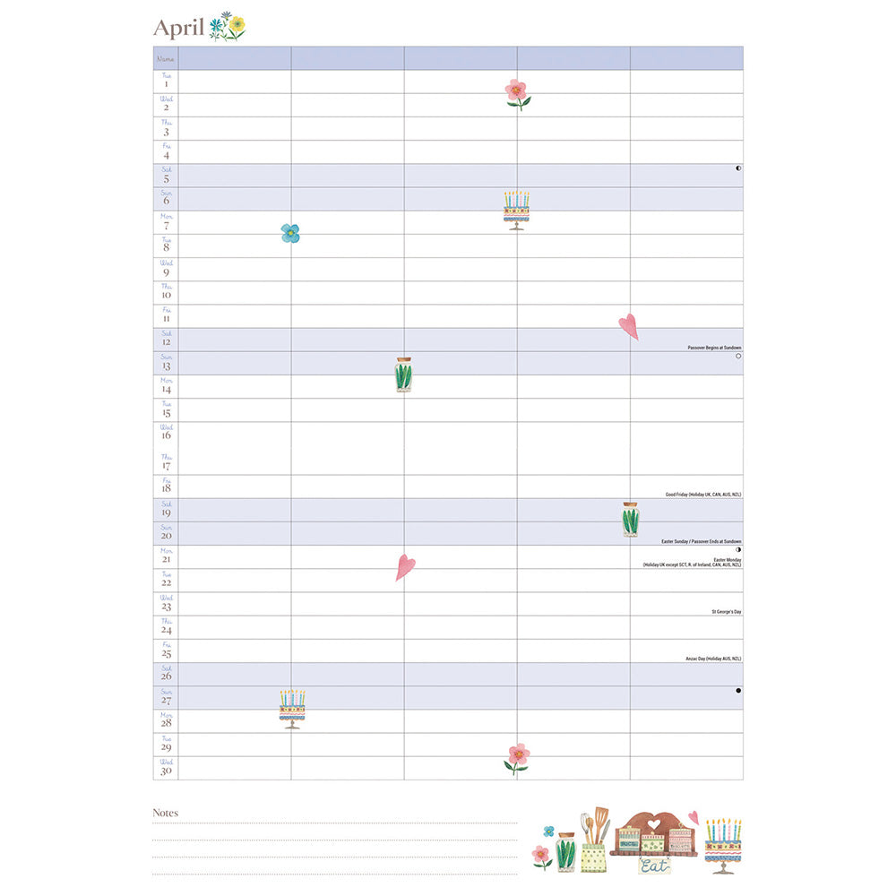 Life in the Kitchen (Month To View) A4 Planner 2025 (PFP)