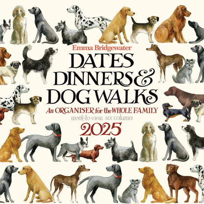 Emma Bridgewater Dates, Dinners & Dog Walks (Week To View) Wall Planner 2025 (PFP)