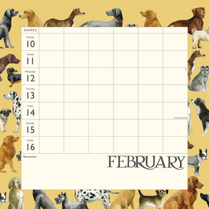 Emma Bridgewater Dates, Dinners & Dog Walks (Week To View) Wall Planner 2025 (PFP)