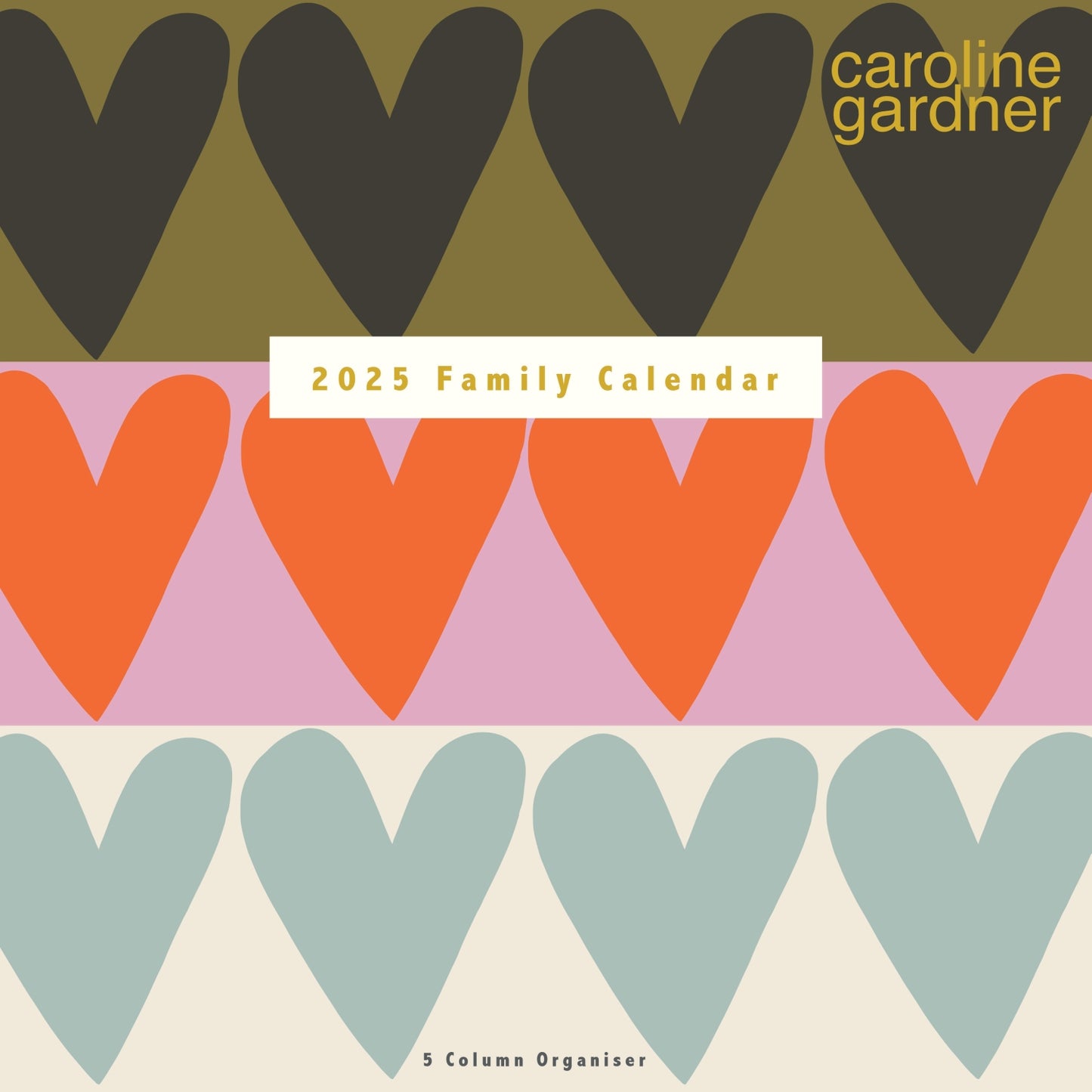 Caroline Gardner Hearts Wall Planner 2025 (PFP)