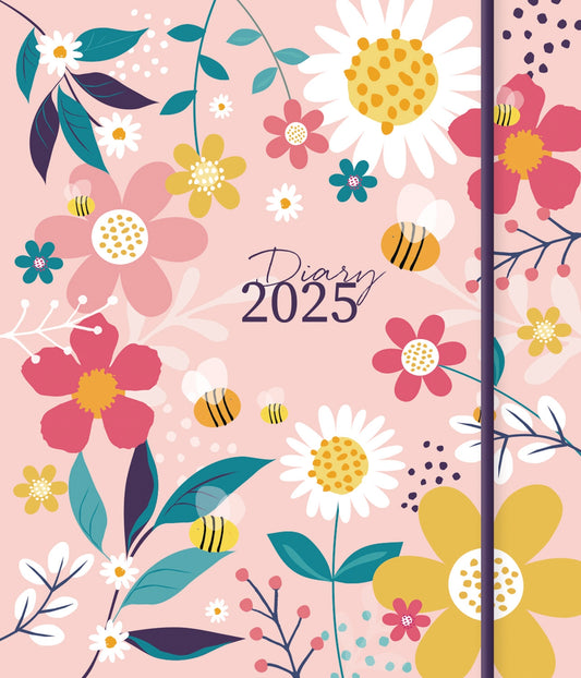 Fashion Diary Contemporary Floral Square Pocket Diary 2025 (PFP)