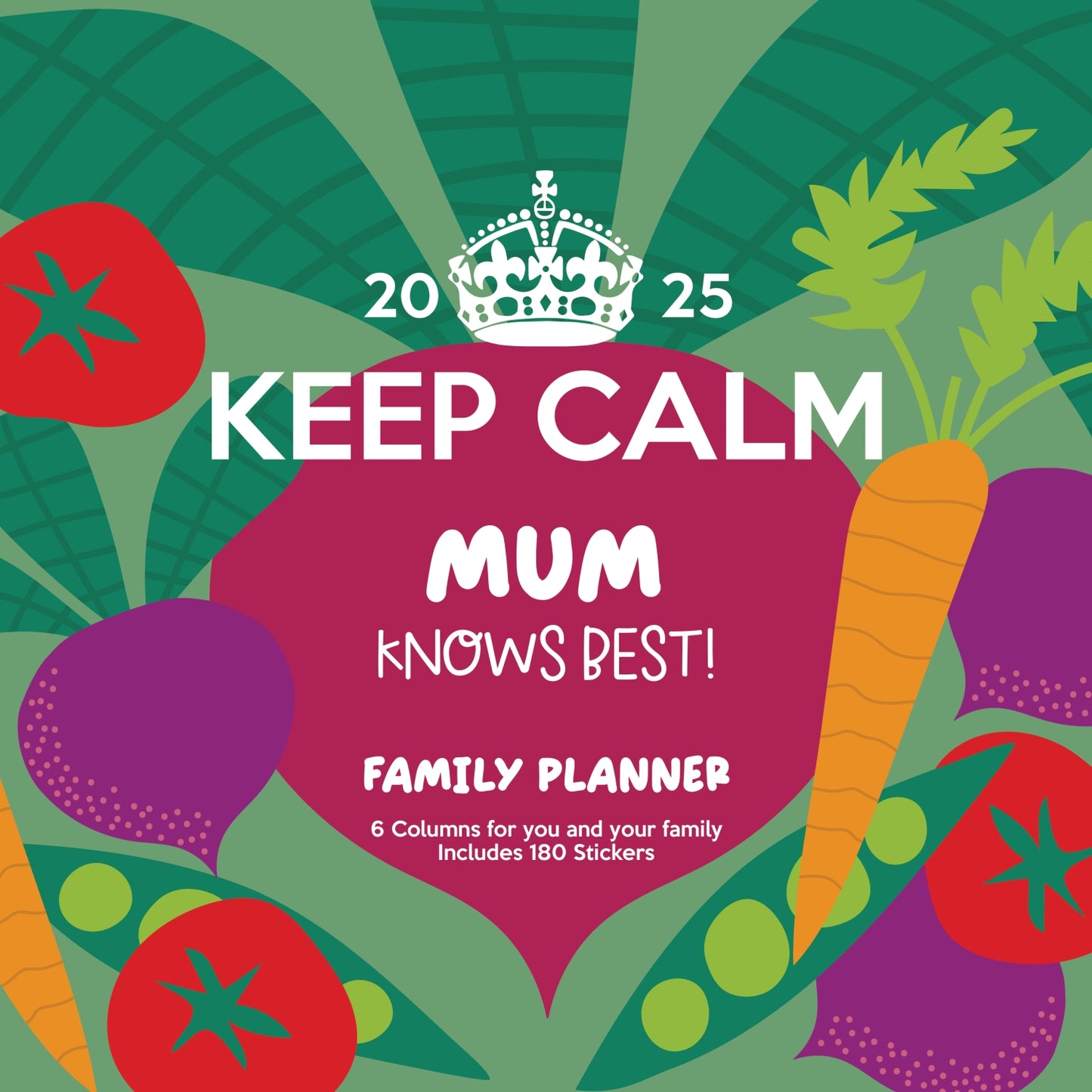 Keep Calm & Carry On Mums Knows Best Wall Planner 2025 (PFP)