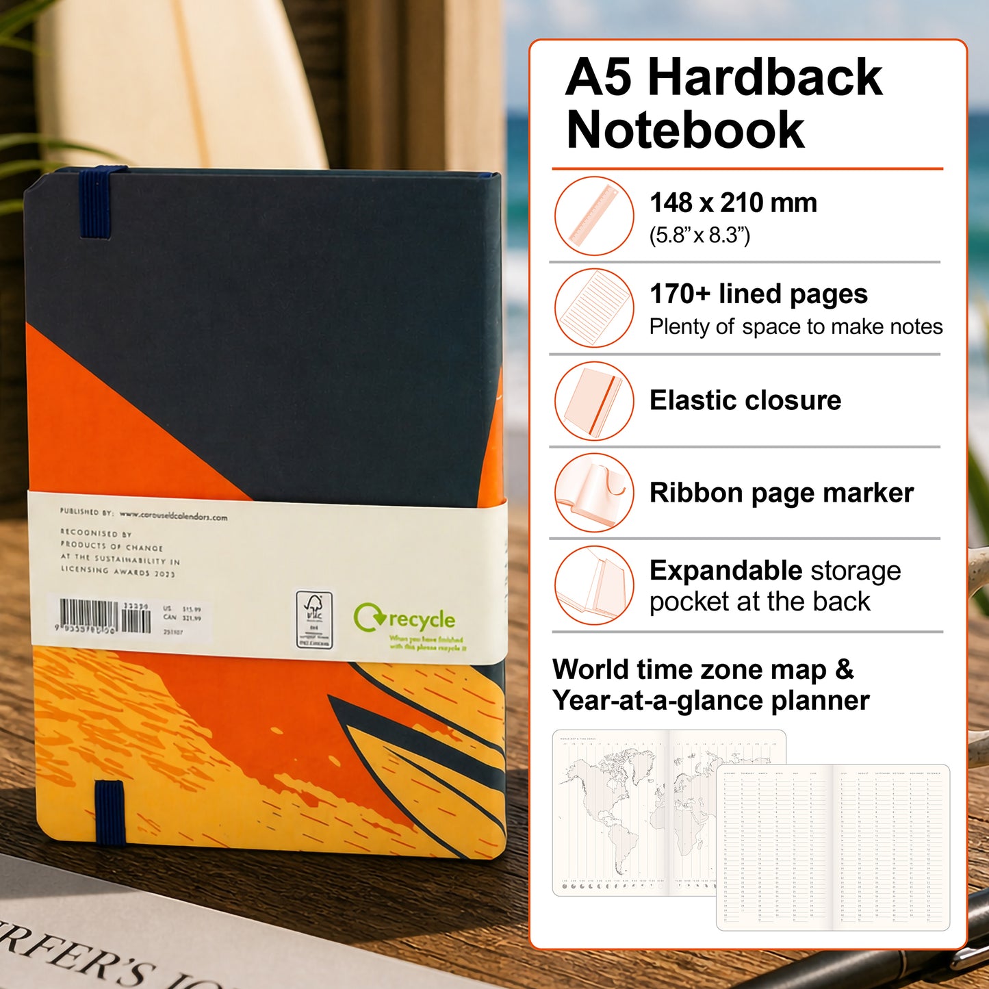 Surfer Girl A5 Notebook