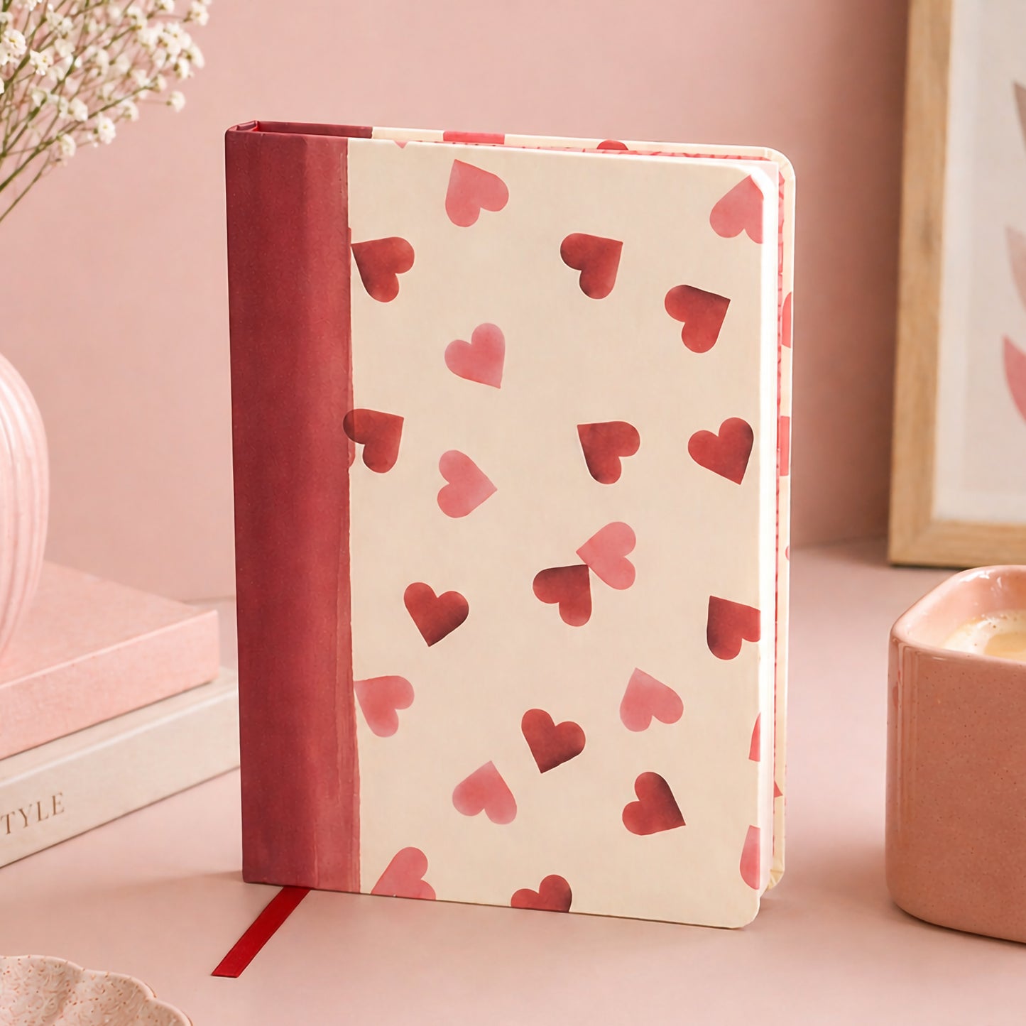 Emma Bridgewater Pink Hearts A5 Notebook