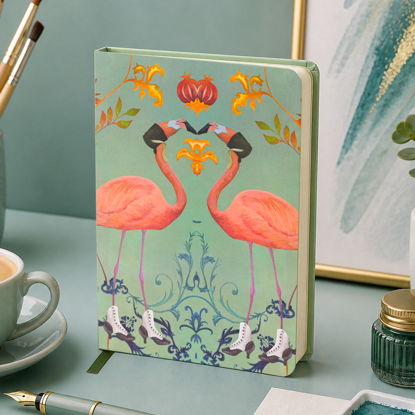 Sandrine Chambery Flamingos A5 Notebook