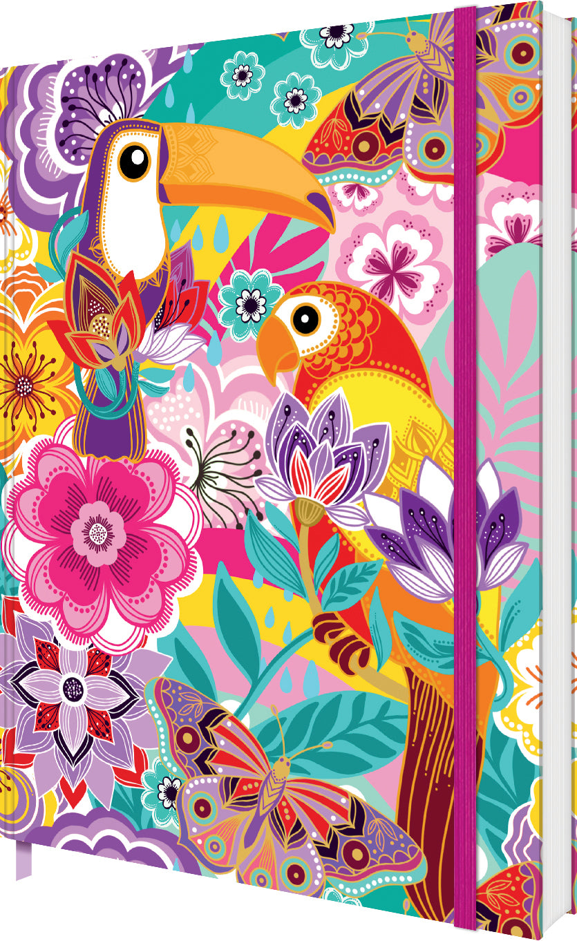 Birds and Flowers A5 Notebook