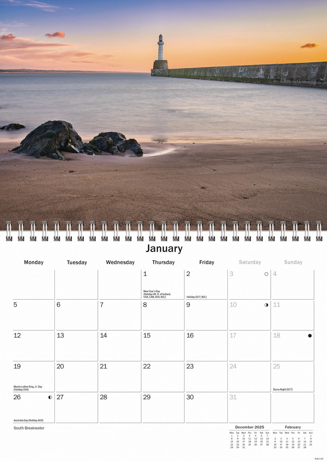 Aberdeen A5 Calendar 2026