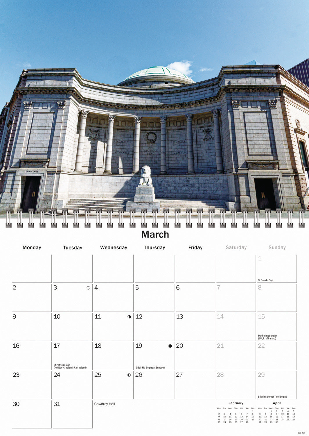 Aberdeen A5 Calendar 2026