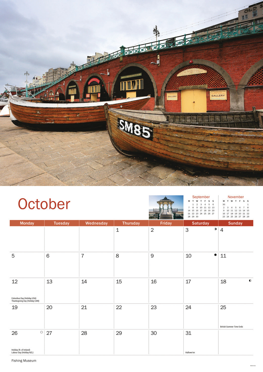 Brighton A4 Calendar 2026