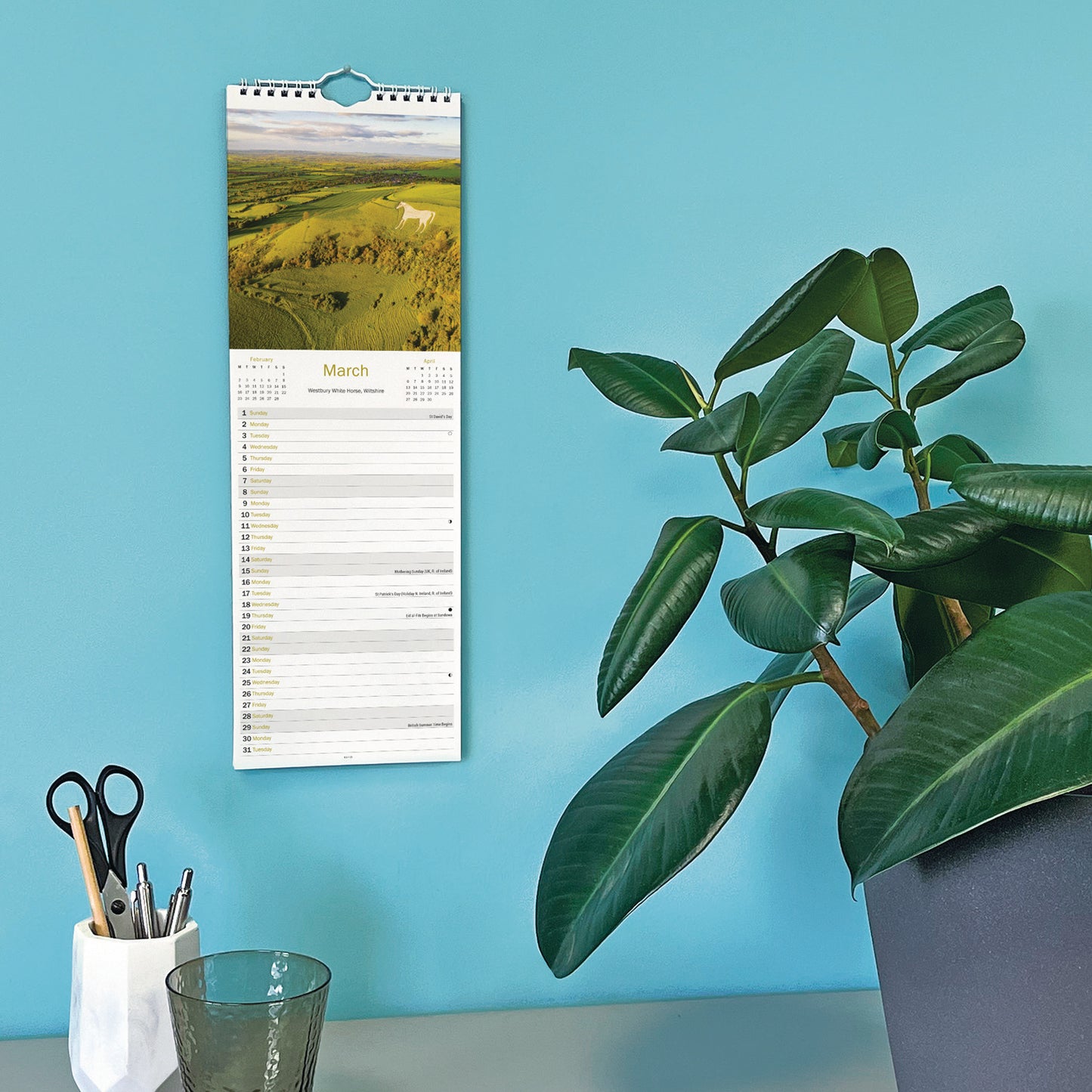 Charm of England Slim Calendar 2026