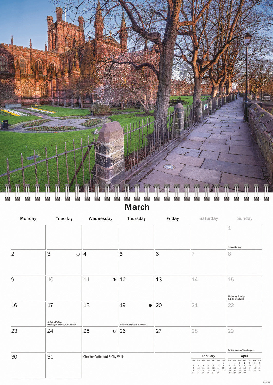 Cheshire A5 Calendar 2026