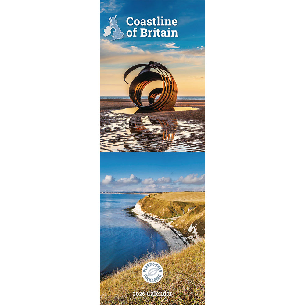 Coastline of Britain Slim Calendar 2026