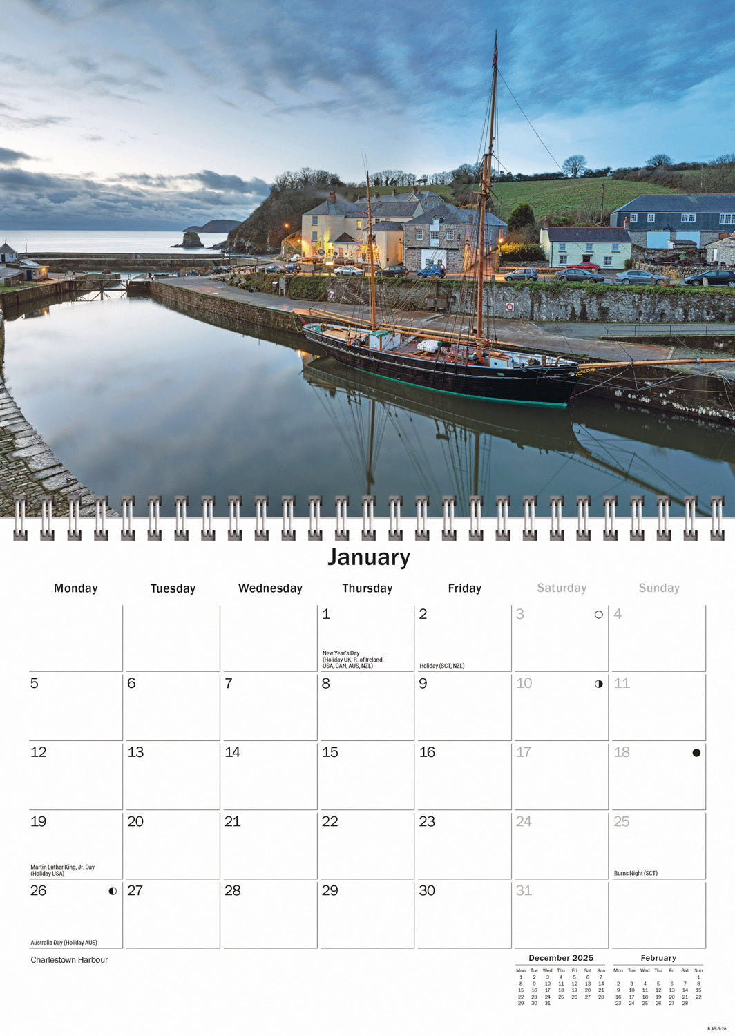Cornish Riviera A5 Calendar 2026