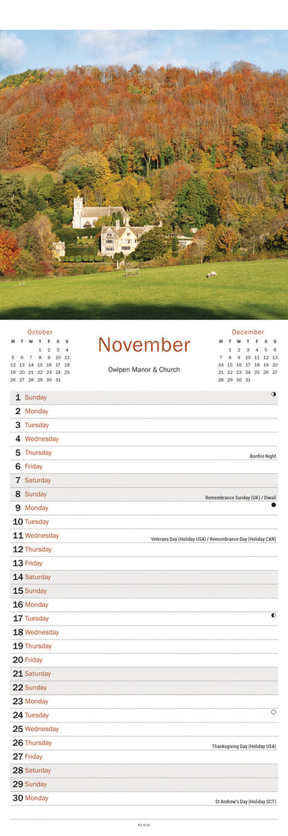 Cotswolds Slim Calendar 2026