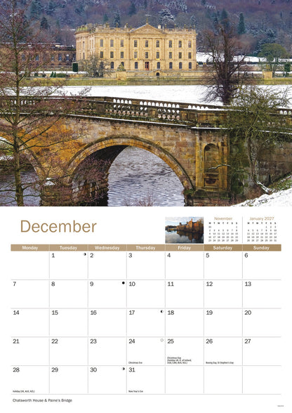 Derbyshire A4 Calendar 2026