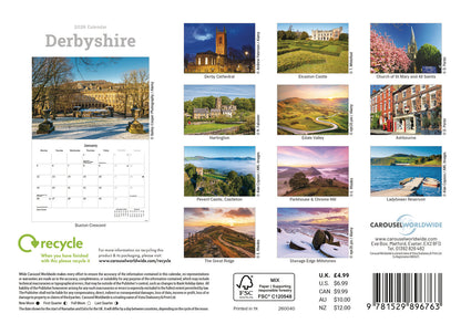 Derbyshire A5 Calendar 2026