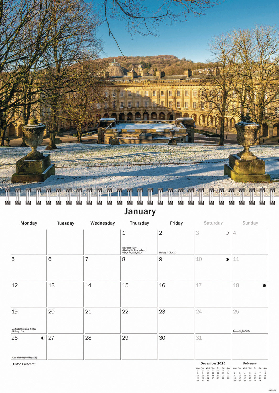 Derbyshire A5 Calendar 2026