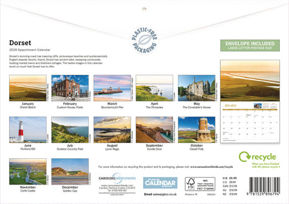 Dorset A4 Calendar 2026