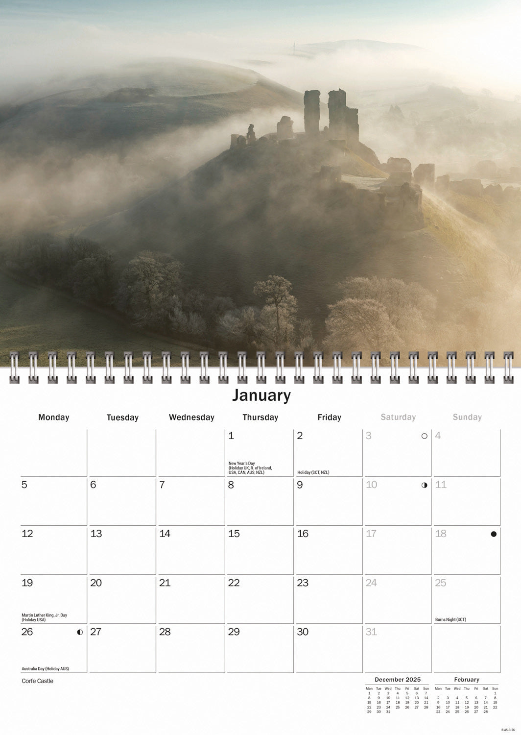 Dorset A5 Calendar 2026