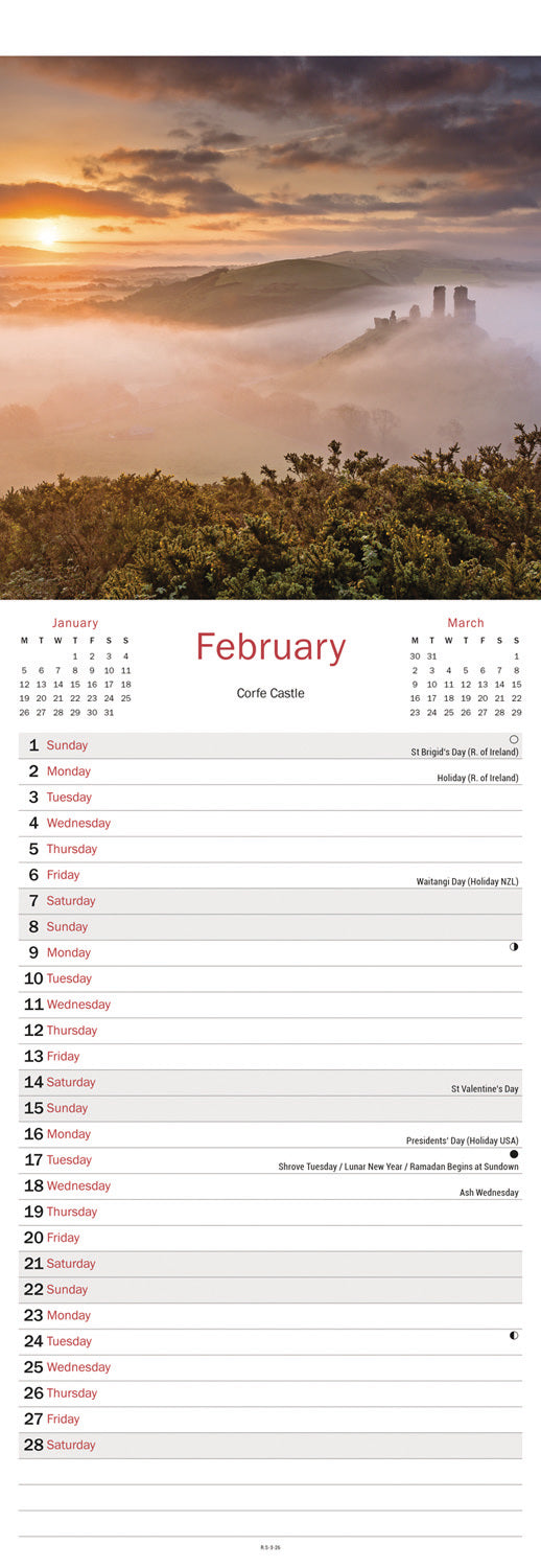 Dorset Slim Calendar 2026