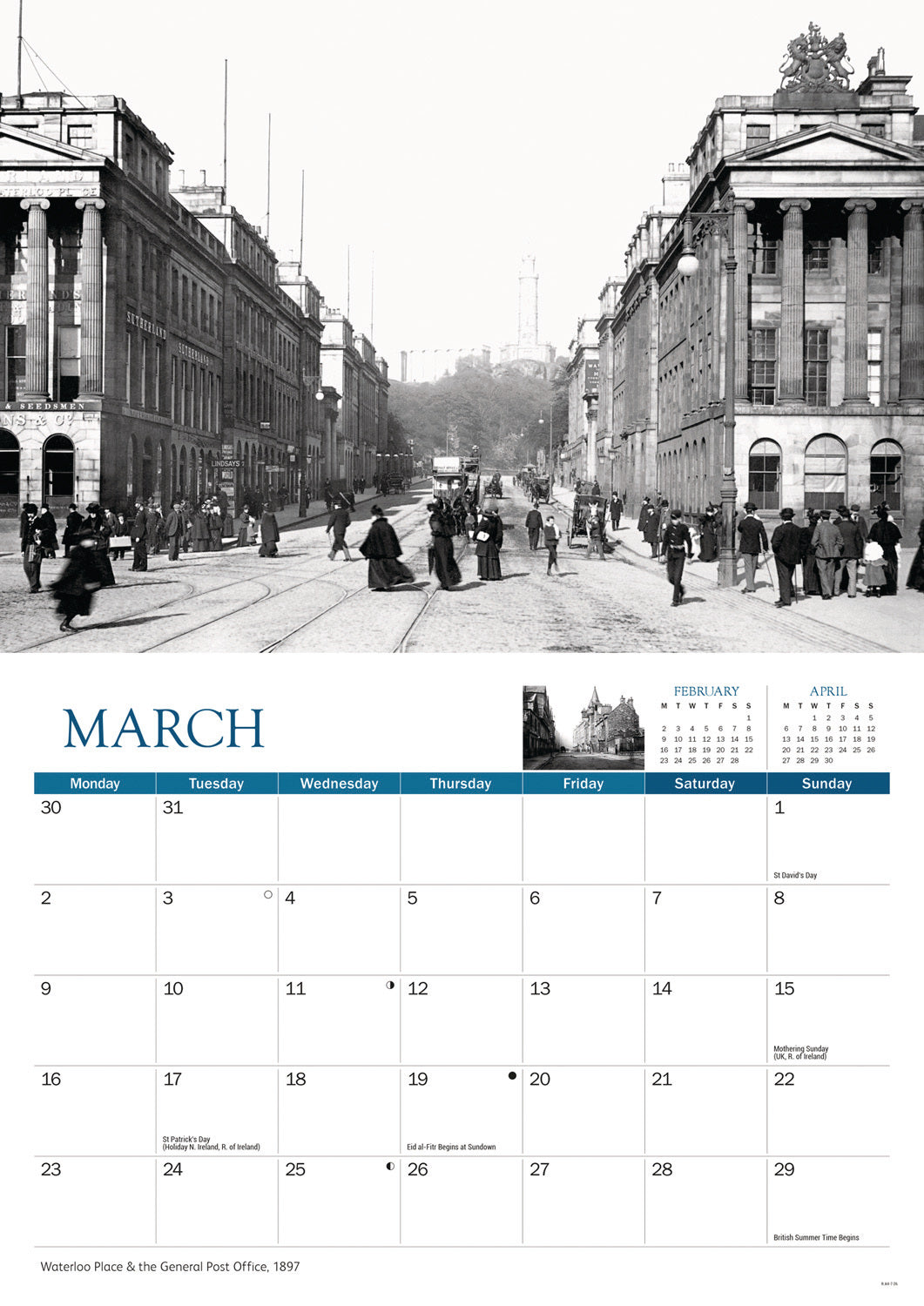 Edinburgh Memories A4 Calendar 2026