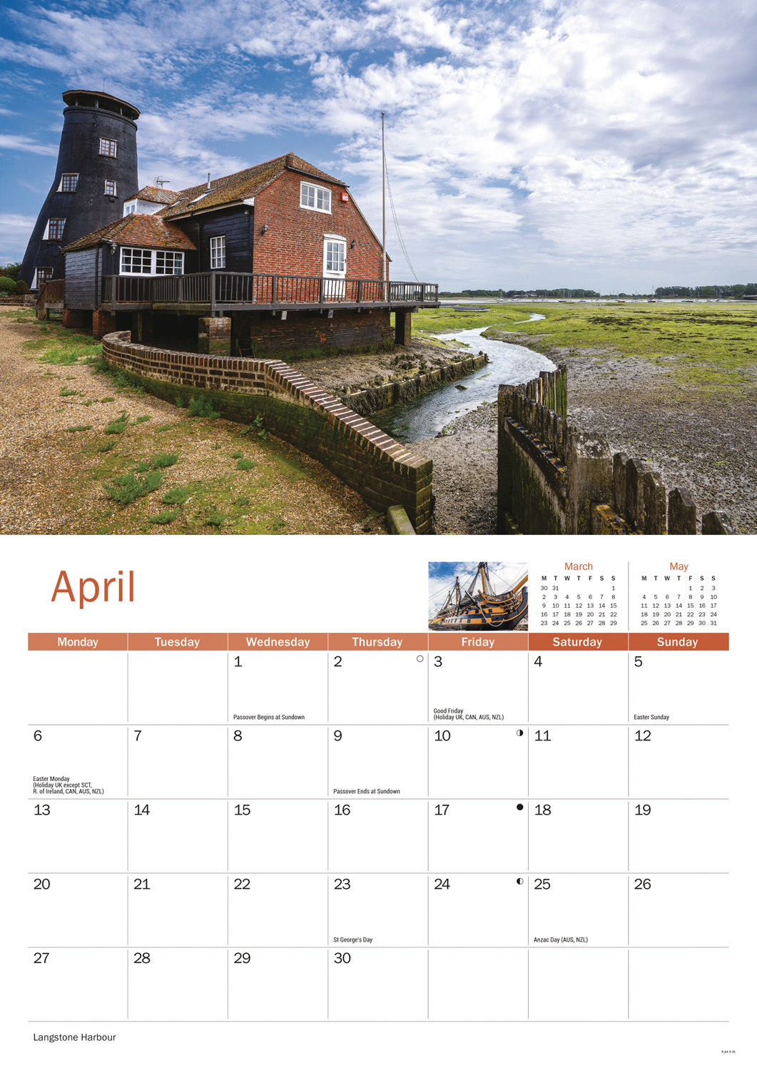 Hampshire A4 Calendar 2026