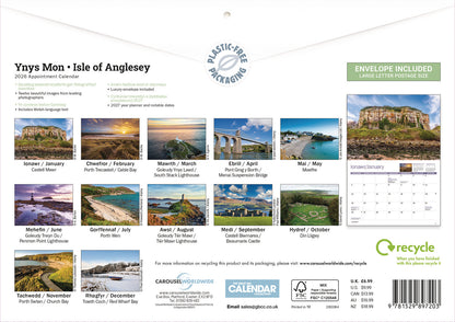 Isle of Anglesey A4 Calendar 2026