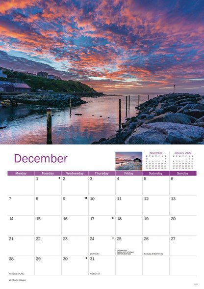 Isle of Wight A4 Calendar 2026