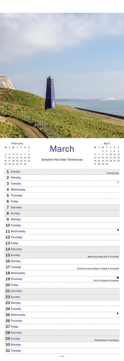 Kent Slim Calendar 2026