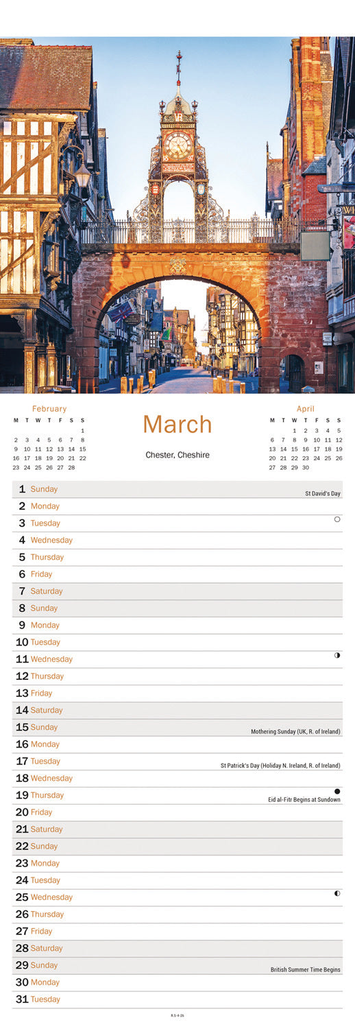 Lancashire & The North West Slim Calendar 2026