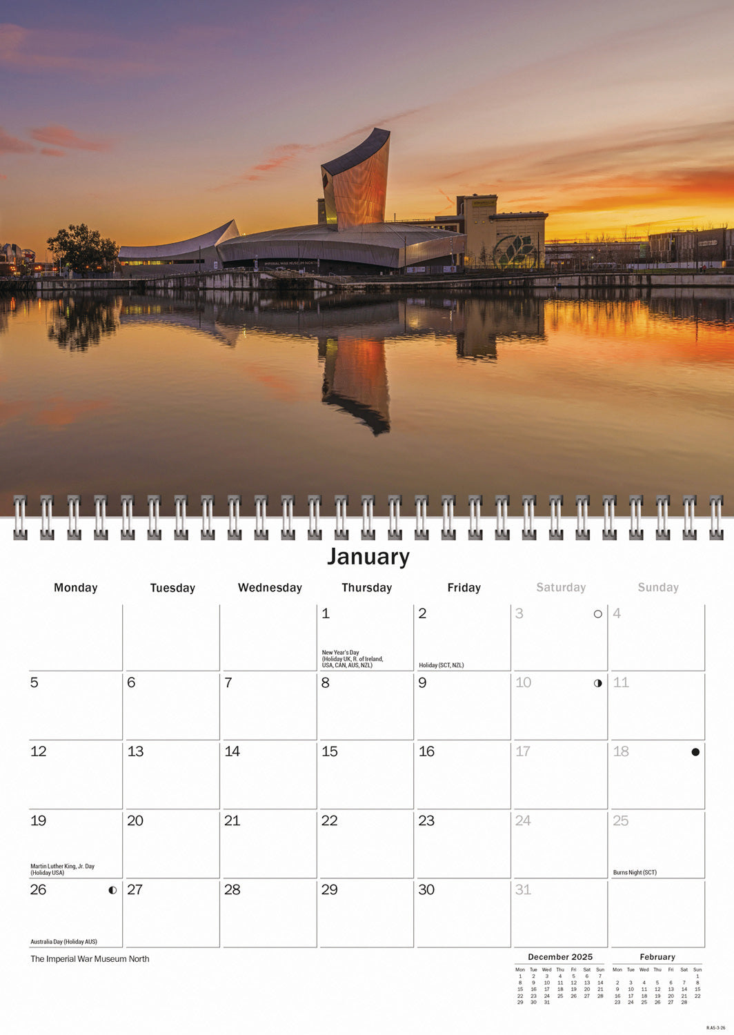 Manchester A5 Calendar 2026