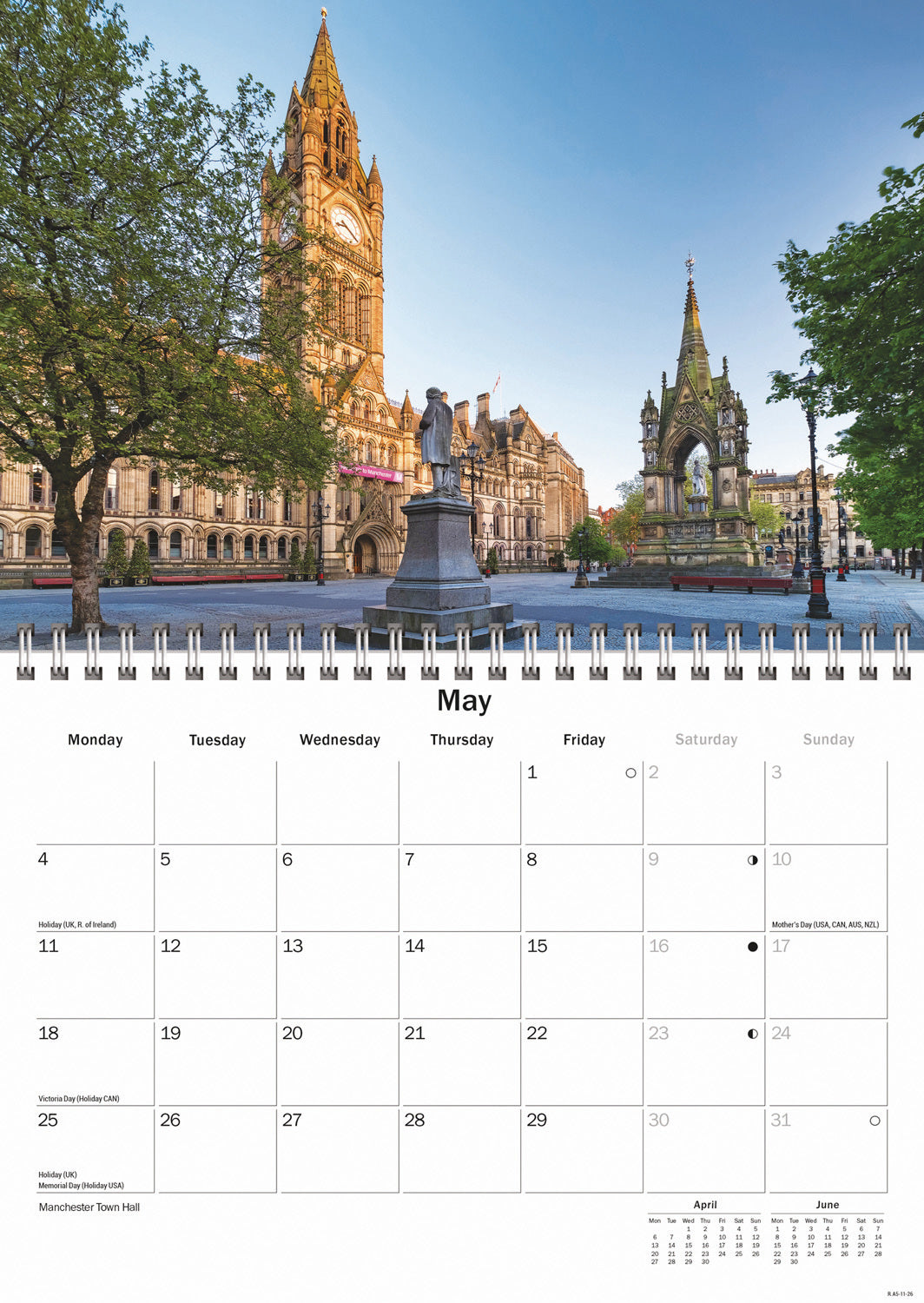 Manchester A5 Calendar 2026