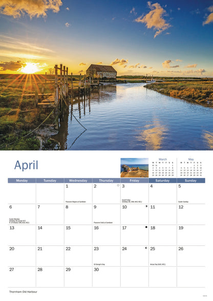 Norfolk Coast A4 Calendar 2026