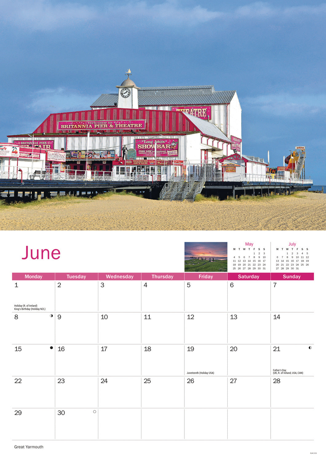 Norfolk Coast A4 Calendar 2026