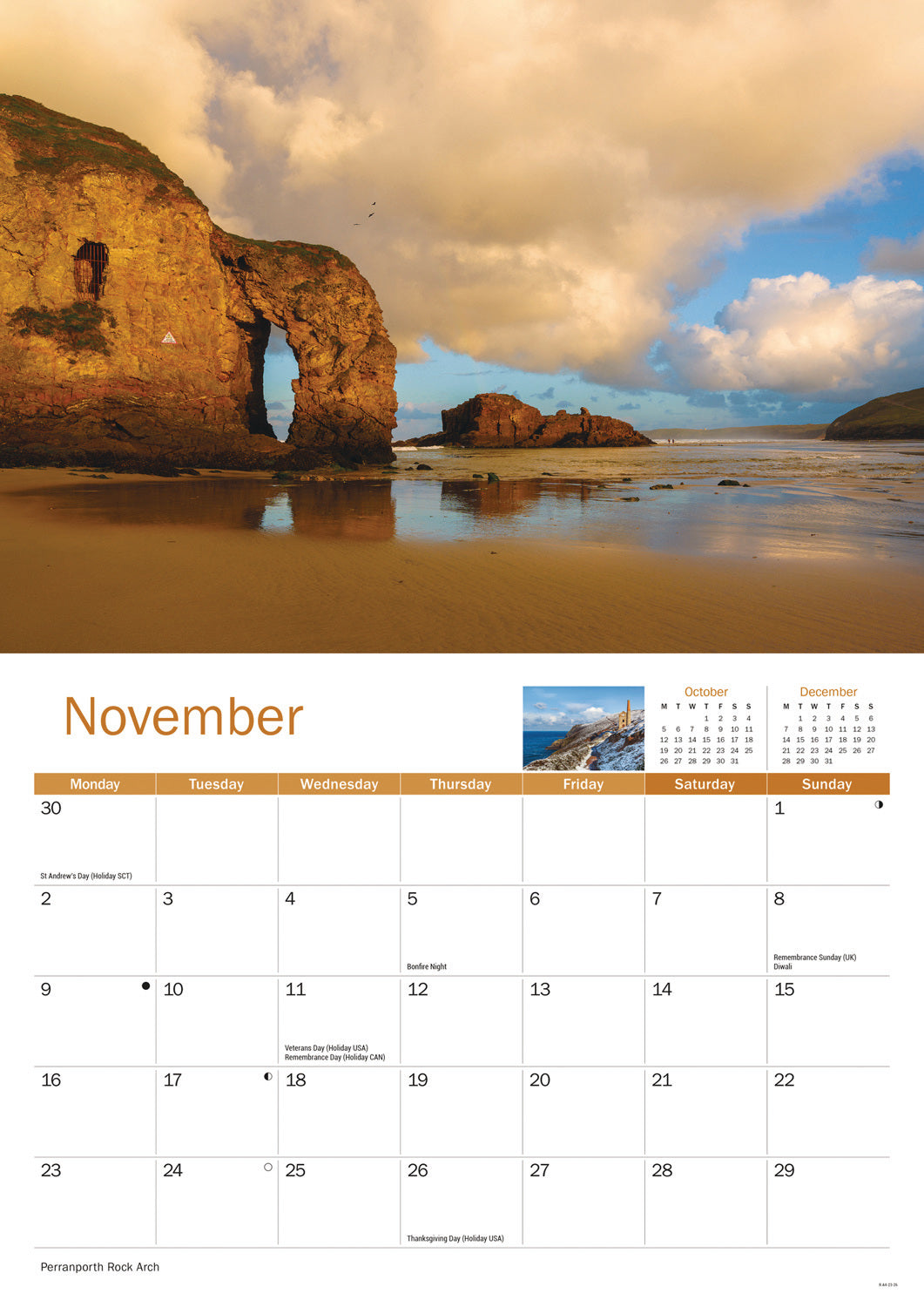 North Cornwall A4 Calendar 2026
