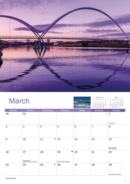 Northumberland & Durham A4 Calendar 2026