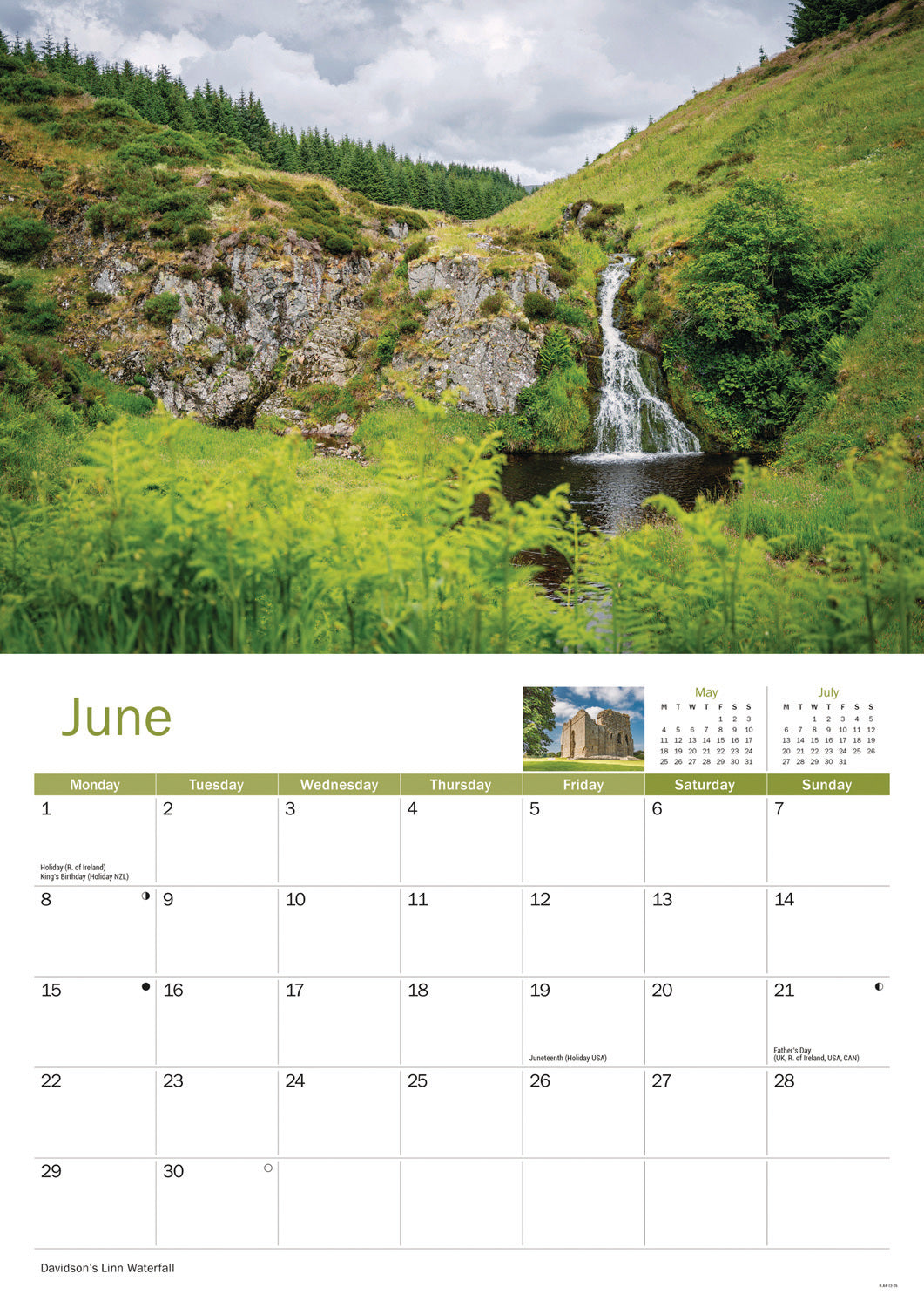 Northumberland & Durham A4 Calendar 2026
