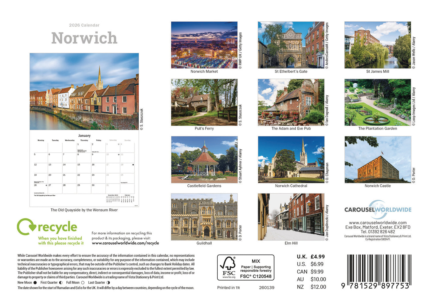 Norwich A5 Calendar 2026