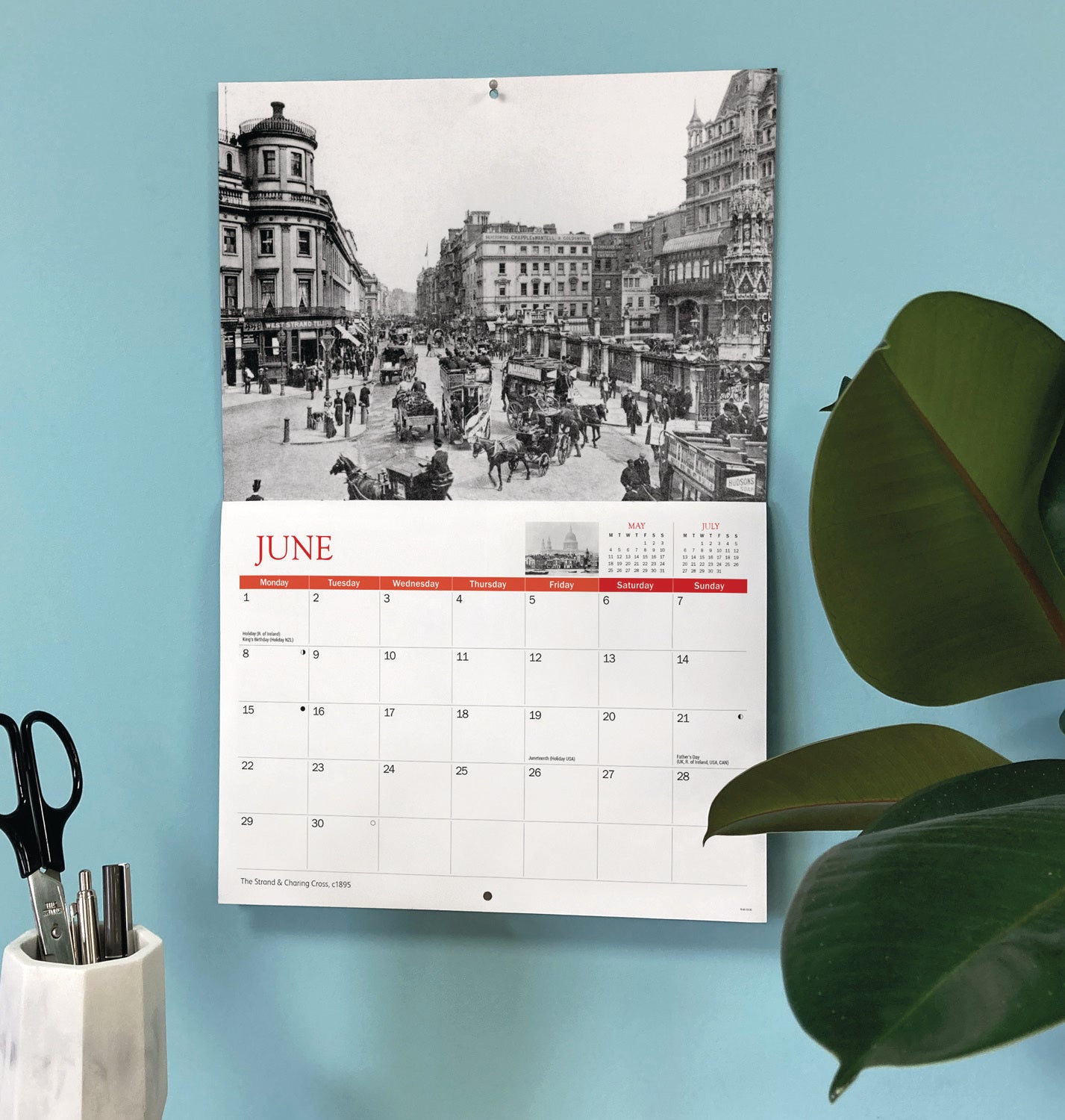 Nostalgic London A4 Calendar 2026