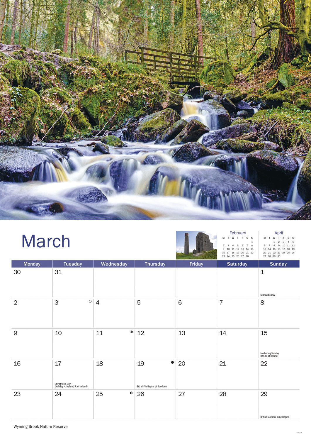 Peak District A4 Calendar 2026
