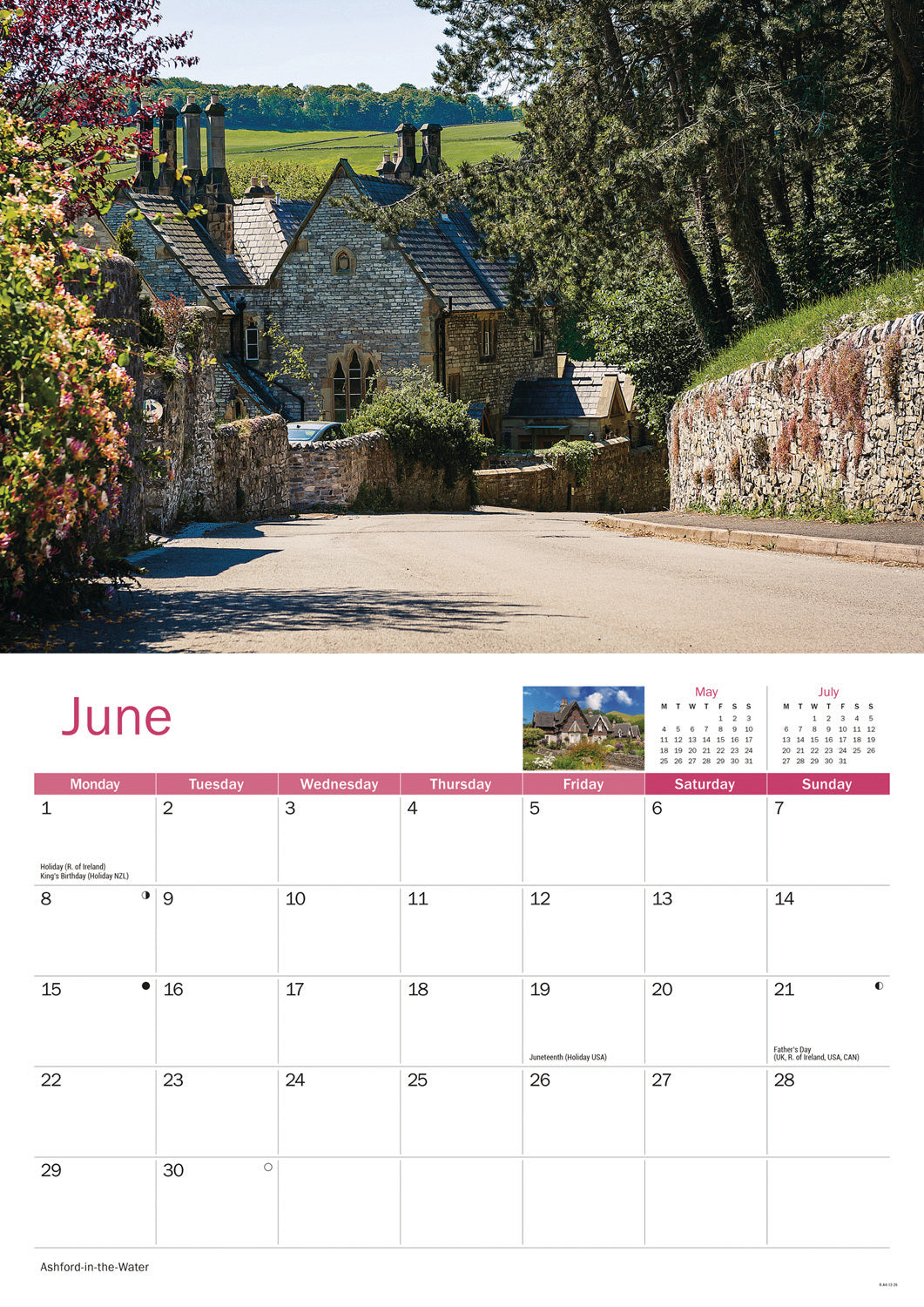 Peak District A4 Calendar 2026