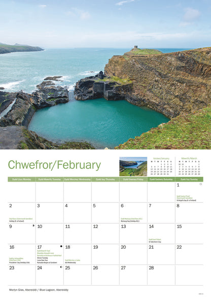 Pembrokeshire A4 Calendar 2026