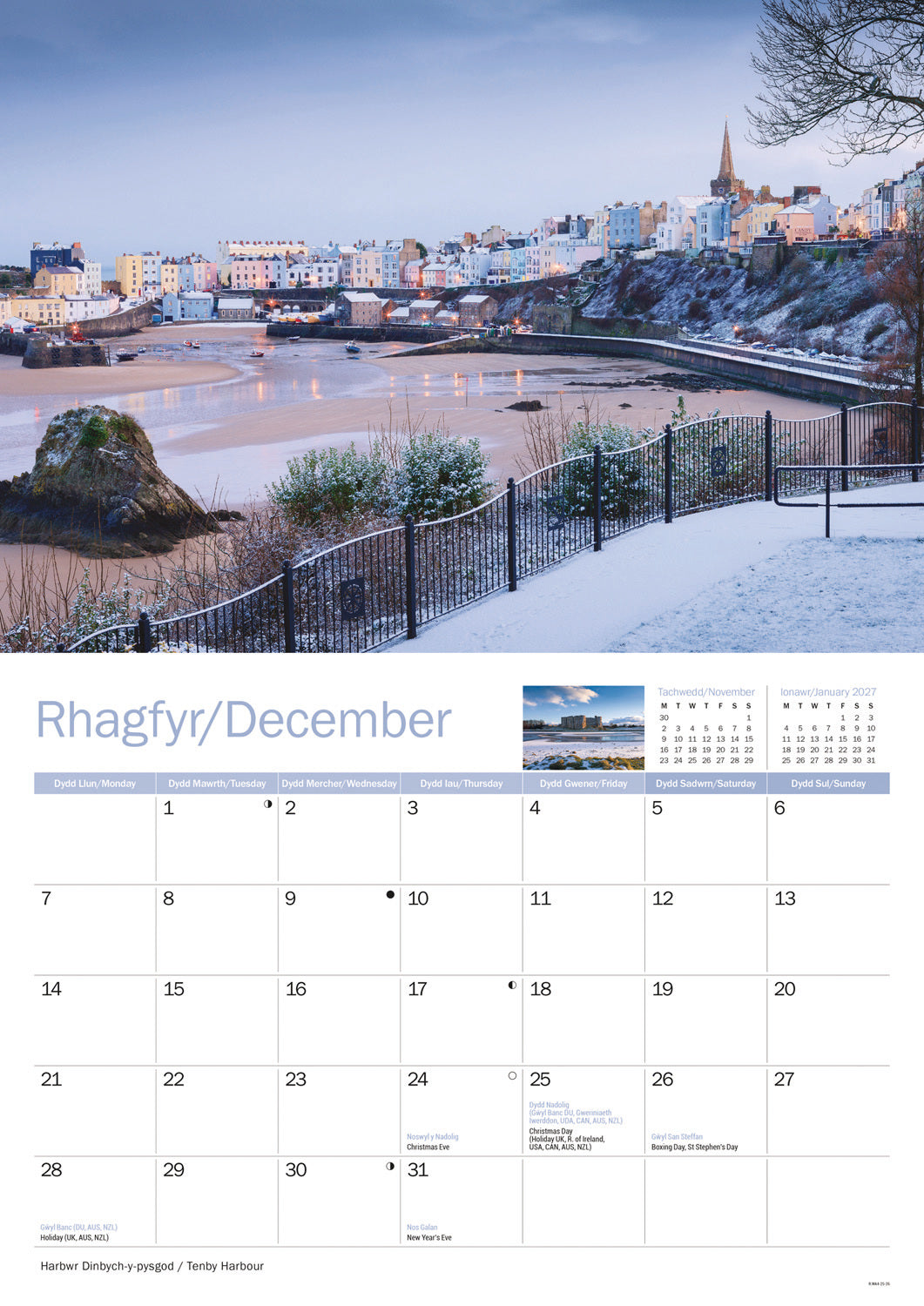 Pembrokeshire A4 Calendar 2026