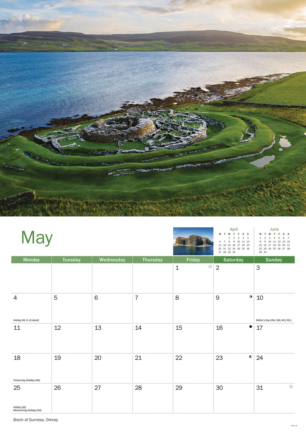 Scotland A4 Calendar 2026