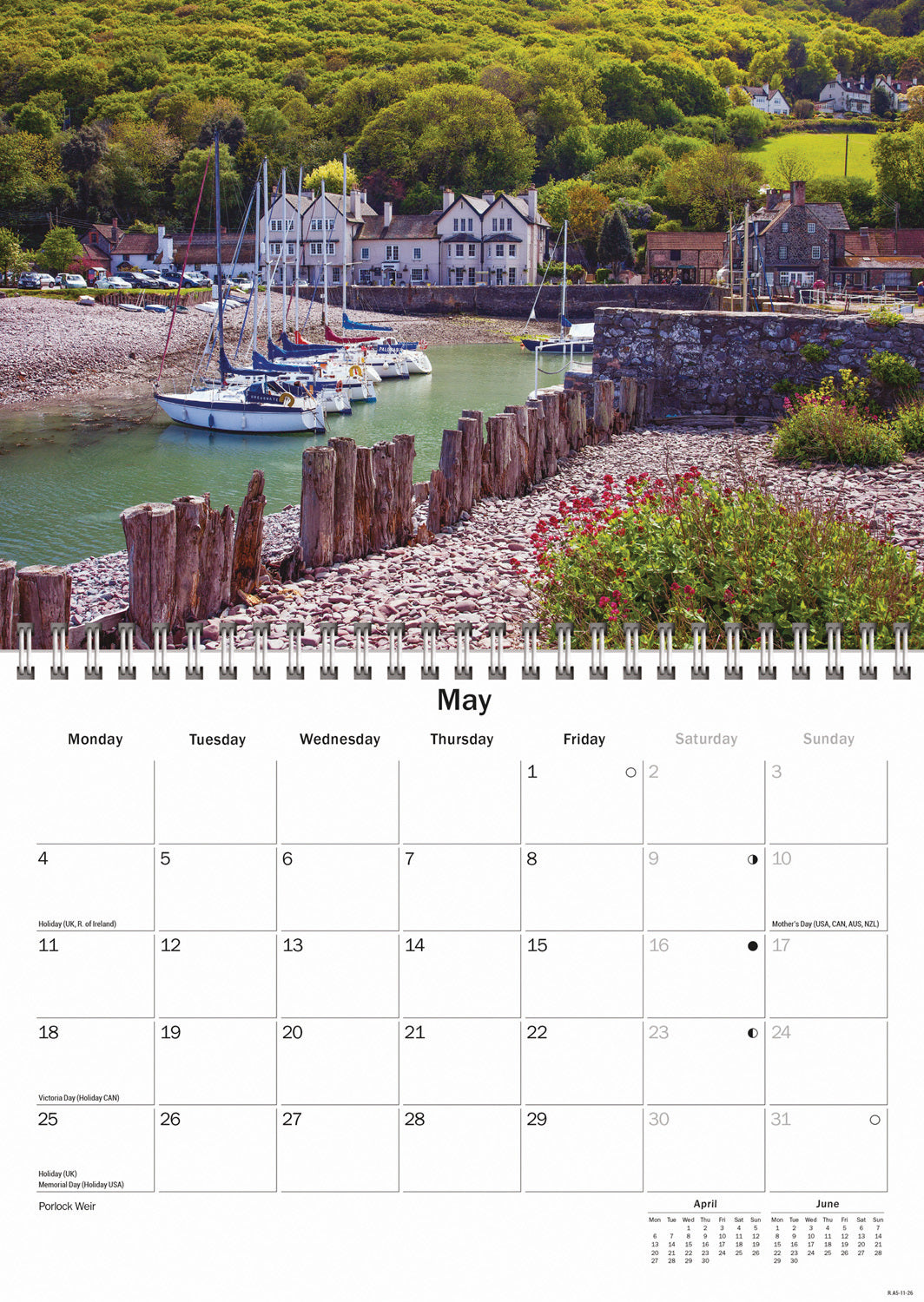 Somerset A5 Calendar 2026