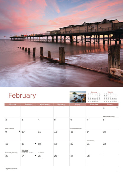 South Devon Coast A4 Calendar 2026