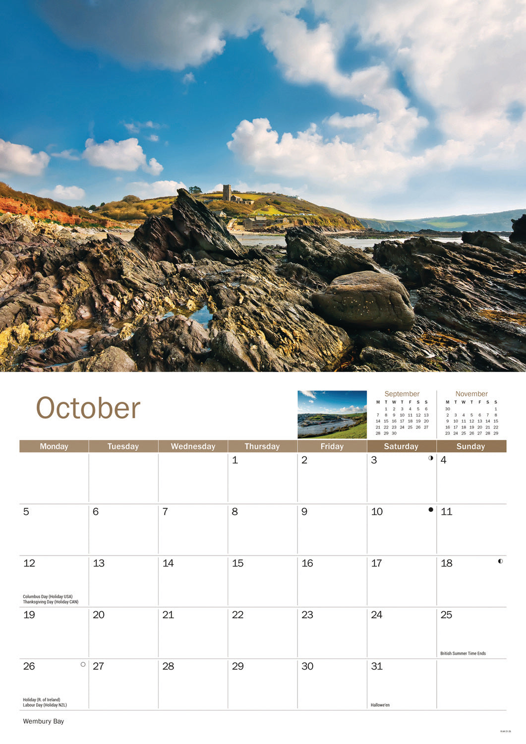 South Devon Coast A4 Calendar 2026