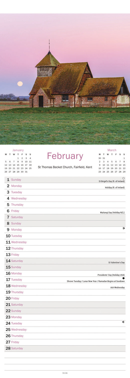 South East England Slim Calendar 2026